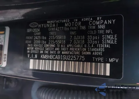 2025 Hyundai Kona Sel from USA, damaged, VIN KM8HBCAB1SU225775